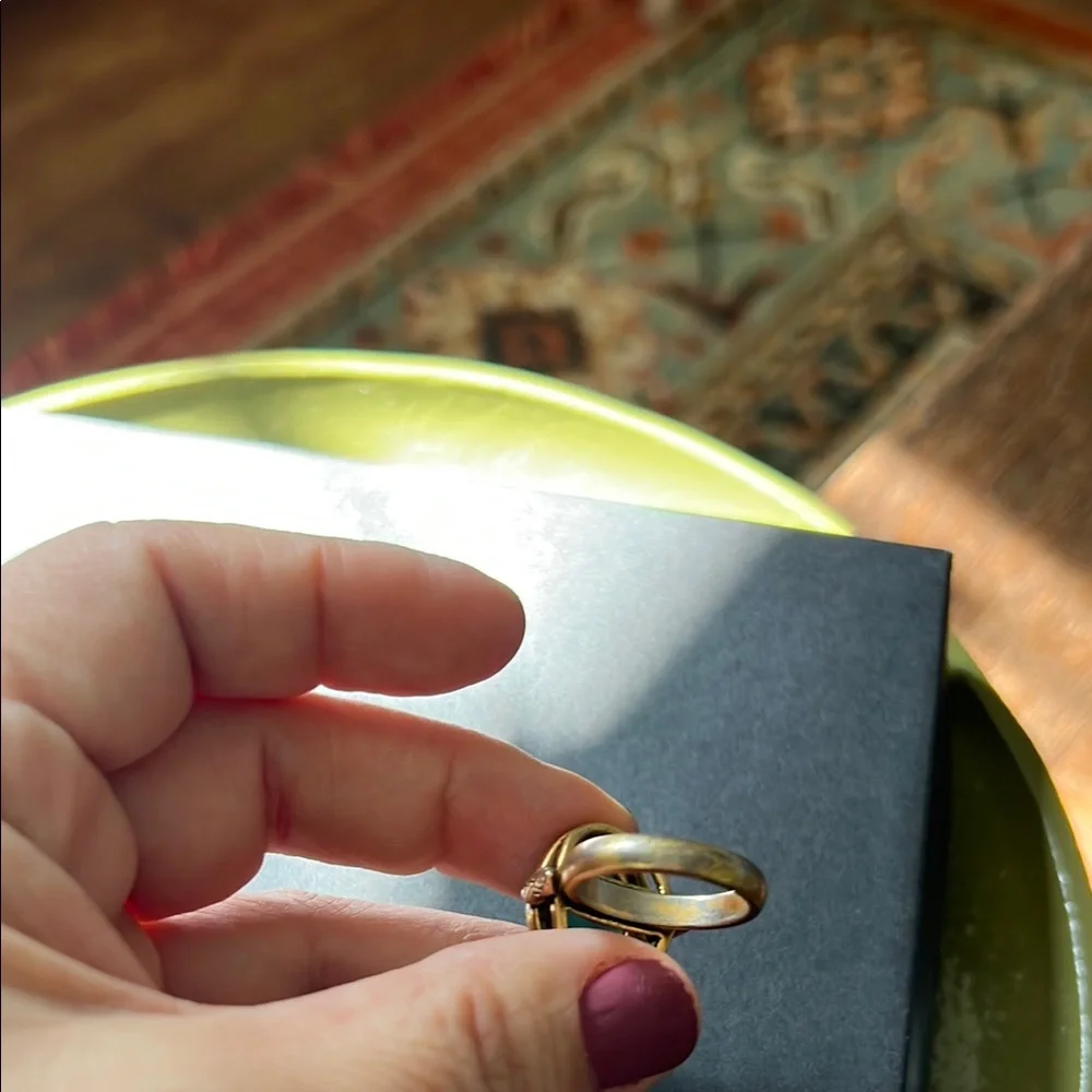 Silpada SET Turquoise and Brass size 7 and drop earrings - Picture 8 of 10